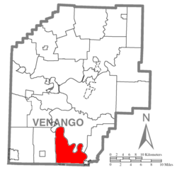 map of scrubgrass township in venango county